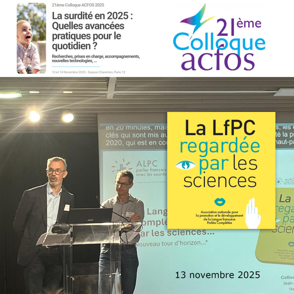 Alpc au colloque de l'ACFOS - 13 nov. 2025